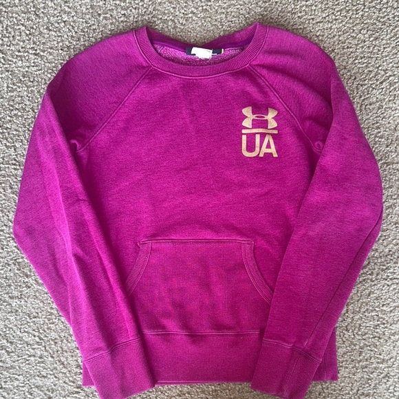 Under Armour Purple Sweatshirt with Gold Logo - Picture 1 of 5